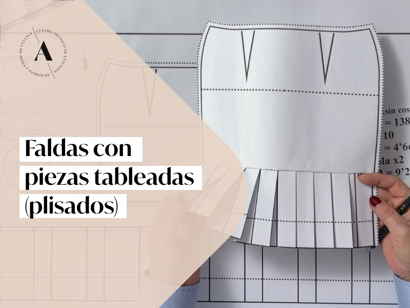FALDAS CON PIEZAS TABLEADAS (plisados)