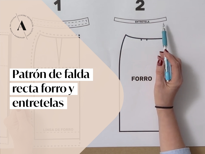 PATRÓN FALDA RECTA FORRO Y ENTRETELAS