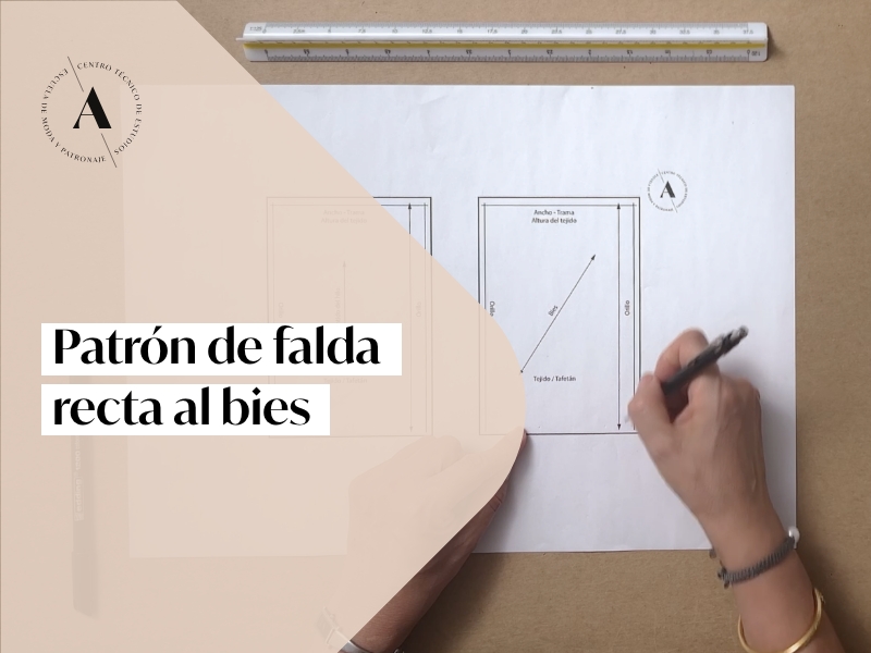 PATRÓN FALDA RECTA AL BIES