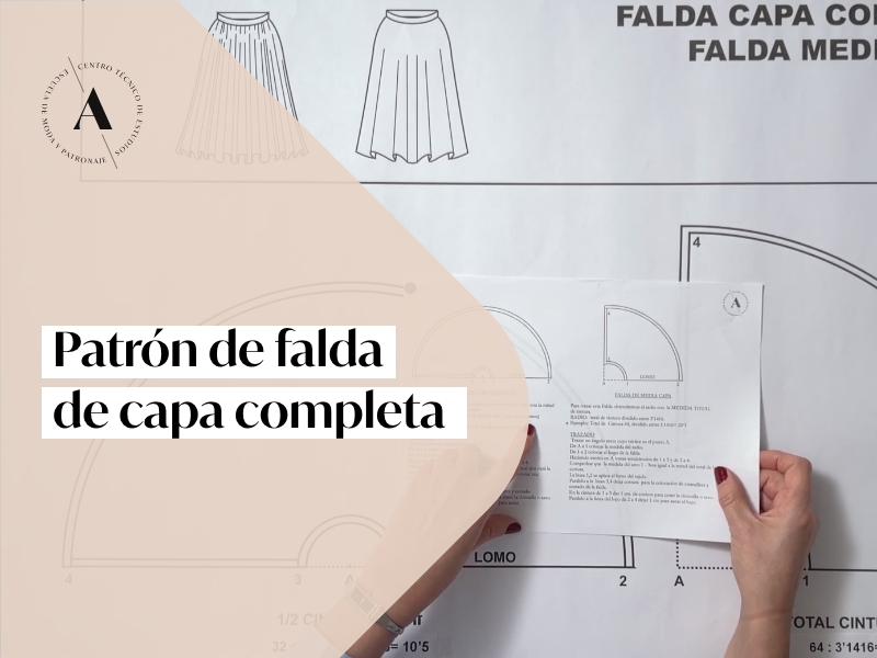 PATRÓN DE FALDA DE CAPA COMPLETA
