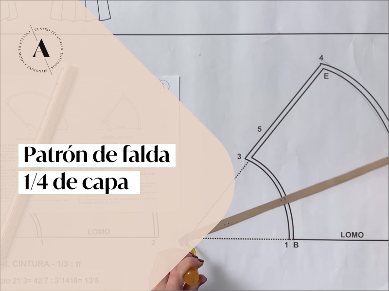 PATRÓN DE FALDA 1/4 DE CAPA O CAPA BÁSICA