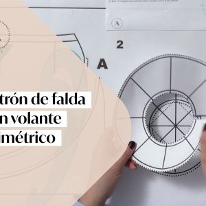 PATRÓN DE FALDA CON VOLANTE ASIMÉTRICO